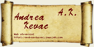 Andrea Kevac vizit kartica